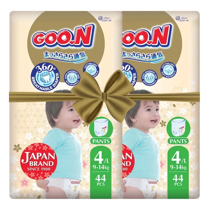 Підгузки GOO.N Premium Soft Трусики розмір 4 L 9-14 кг 88 шт (F1010101-157-2) зображення 10
