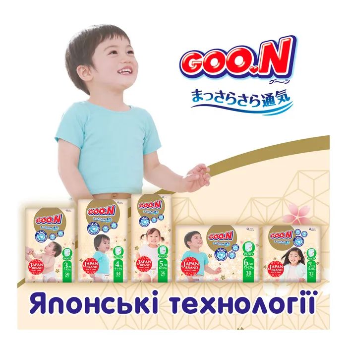 Підгузки GOO.N Premium Soft Трусики розмір 4 L 9-14 кг 88 шт (F1010101-157-2) зображення 9