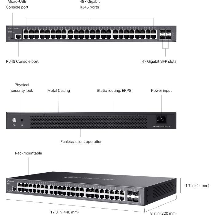Коммутатор сетевой TP-Link SG3452 изображение 7