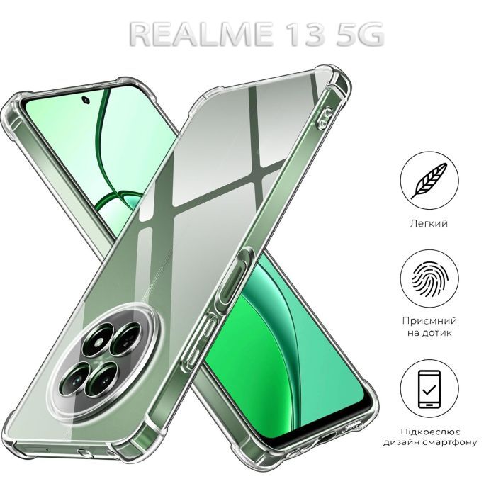 Чохол до мобільного телефона BeCover Anti-Shock Realme 13 5G Clear (712789) зображення 5