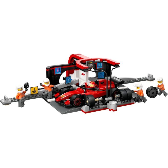 Конструктор LEGO City Піт-стоп і піт-екіпаж F1 з болідом Ferrari (60443) зображення 2