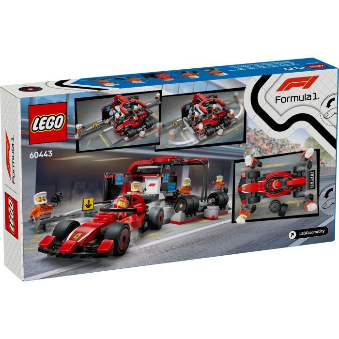 Конструктор LEGO City Піт-стоп і піт-екіпаж F1 з болідом Ferrari (60443) зображення 8