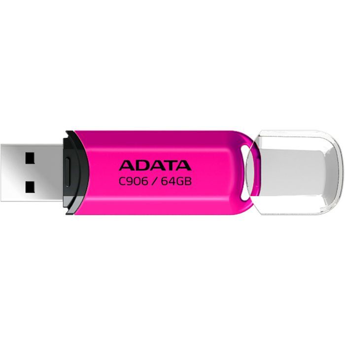 USB флеш накопитель ADATA 64GB C906 Pink USB 2.0 (AC906-64G-RPP) изображение 2