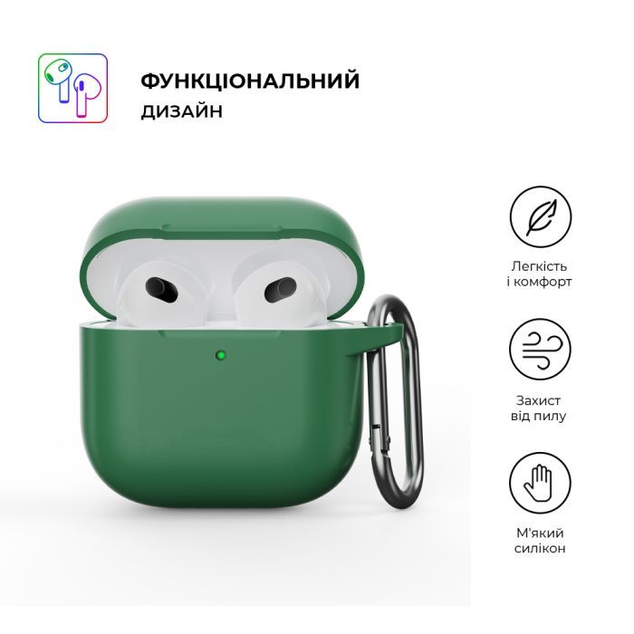 Чехол для наушников Armorstandart Hang Case для Apple AirPods 4 Needle Green (ARM81289) изображение 2