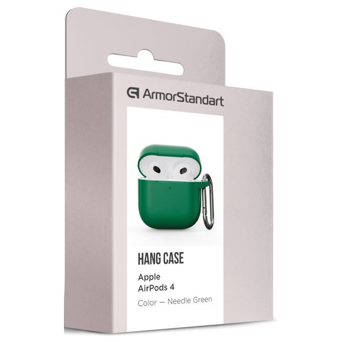 Чехол для наушников Armorstandart Hang Case для Apple AirPods 4 Needle Green (ARM81289) изображение 3