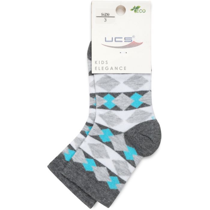 Шкарпетки дитячі UCS Socks у смужку (M0C0101-1223-3B-gray) зображення 3