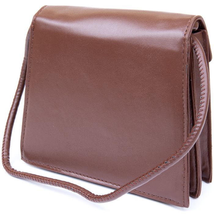 Сумка Vintage Горизонтальна кутоподібна зі шкірозамінника Коричнева (sale_14933) зображення 2