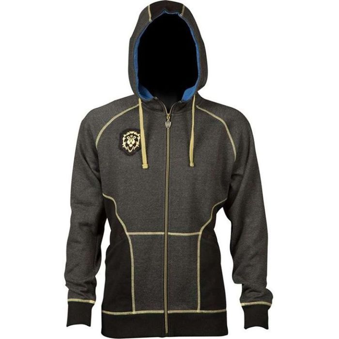 Кофта Jinx World of Warcraft Alliance Classic Premium Zip-Up Hoodie Charcoal Heather L (JINX-7485L) зображення 4