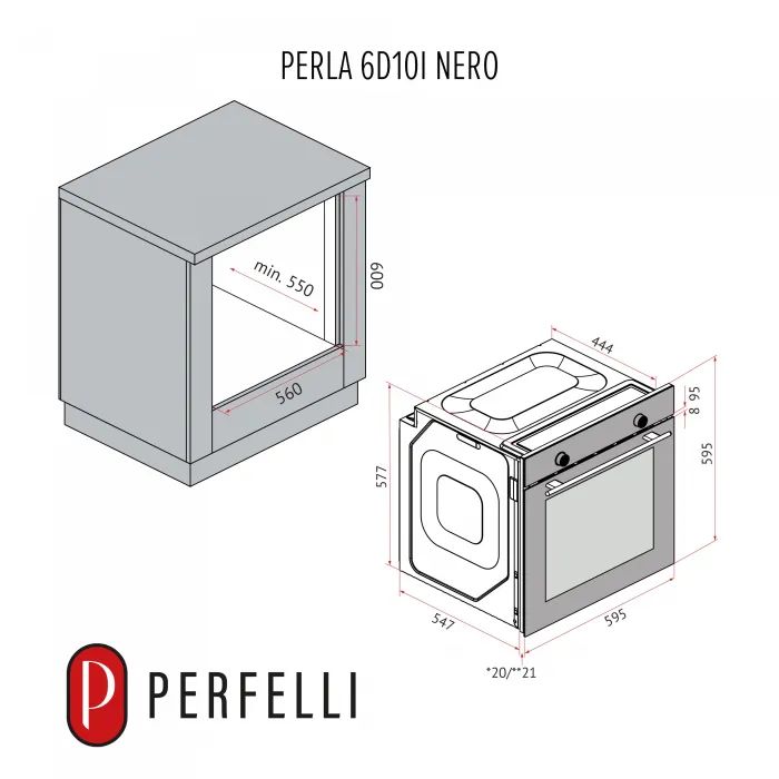 Духовой шкаф Perfelli PERLA 6D10I NERO изображение 12