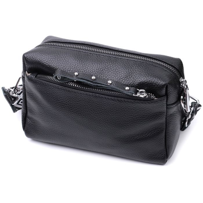 Сумка Vintage Женская кожаная Черная (22654) изображение 2