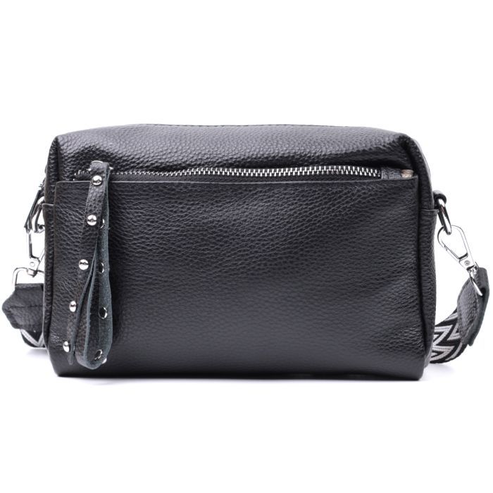 Сумка Vintage Женская кожаная Черная (22654) изображение 5