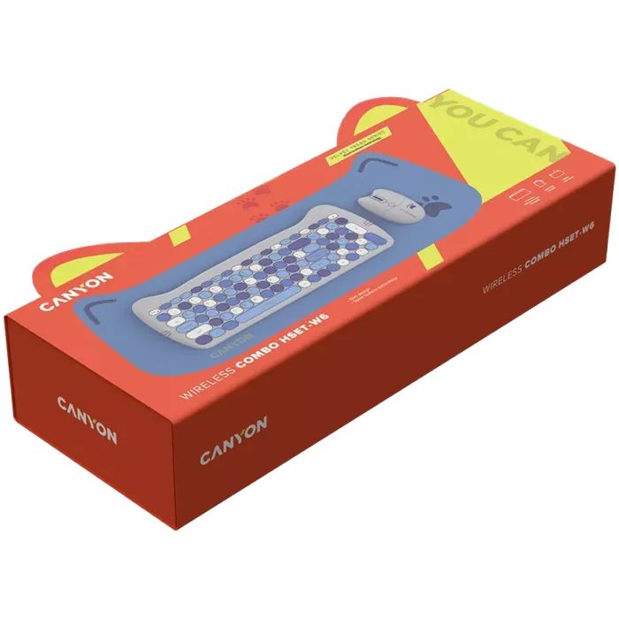 Комплект Canyon HSET-W6 Kitty Edition Wireless UA Violet (CNS-HSETW6VT) изображение 6