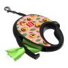 Повідець для собак WAUDOG R-leash з контейнером для пакетів "Авокадо на рожевому", світловідбивна стрічка, M (256-4051) зображення 5
