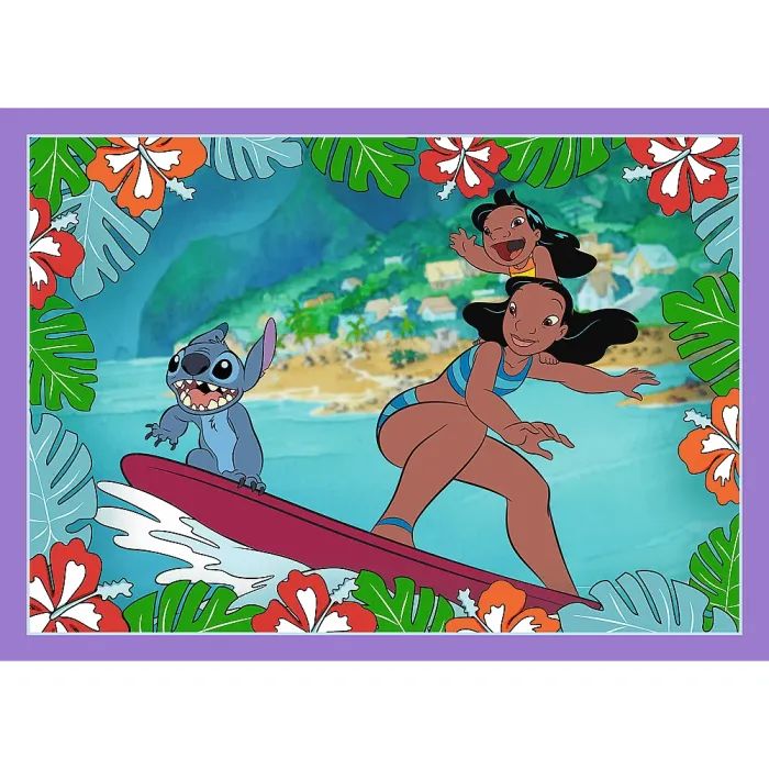 Пазл Trefl Lilo&Stitch Шалений день4 in 1 (35, 48, 54, 70) елемента (5900511346336) зображення 2