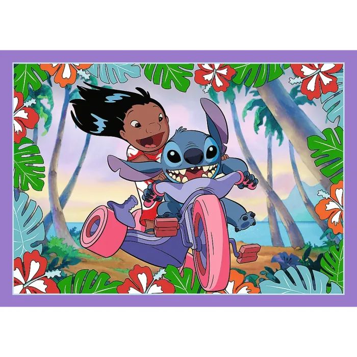 Пазл Trefl Lilo&Stitch Шалений день4 in 1 (35, 48, 54, 70) елемента (5900511346336) зображення 3