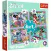 Пазл Trefl Lilo&Stitch Шалений день4 in 1 (35, 48, 54, 70) елемента (5900511346336)