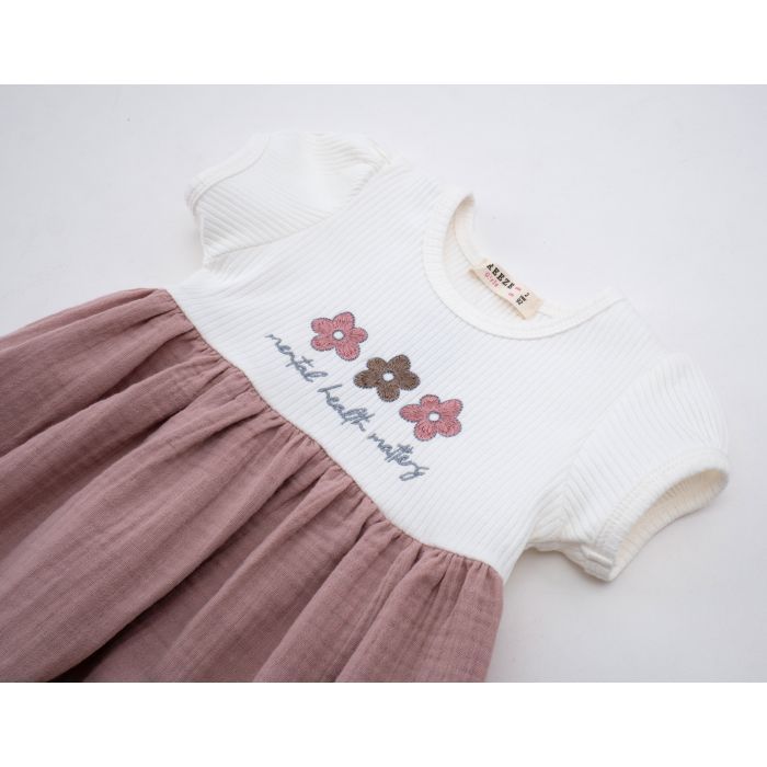 Платье детское Breeze с муслиновой юбкой (21474-98G-cream) изображение 3