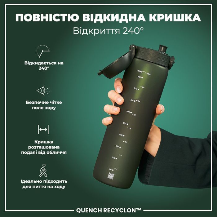 Пляшка для води ION8 OneTouch 1000 мл BPA Free, Rose Quartz (I8RF1000ROS) зображення 3