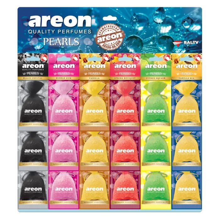 Ароматизатор для автомобиля Areon Pearls  (планшет 18 шт) (77269)