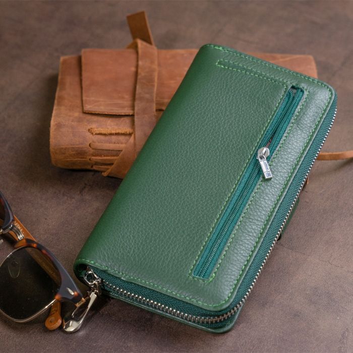 Гаманець ST Leather Зі шкіри унісекс Чорний (19300) зображення 10