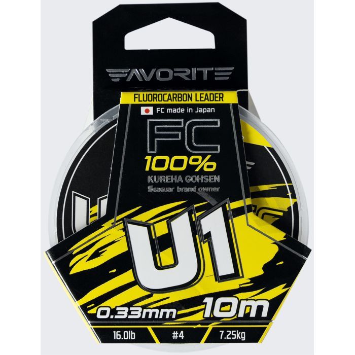 Флюорокарбон Favorite U1 FC 10m 3.5/0.31mm 14.1lb/6.38kg (1693.11.82) изображение 2