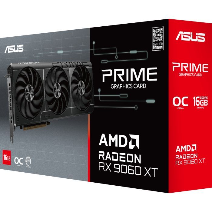 Видеокарта ASUS Radeon RX 9060 XT 16Gb PRIME OC (PRIME-RX9060XT-O16G) изображение 10