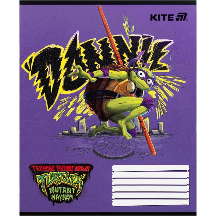 Тетрадь Kite Ninja Turtles, 12 листов, косая линия (NT25-235) изображение 10