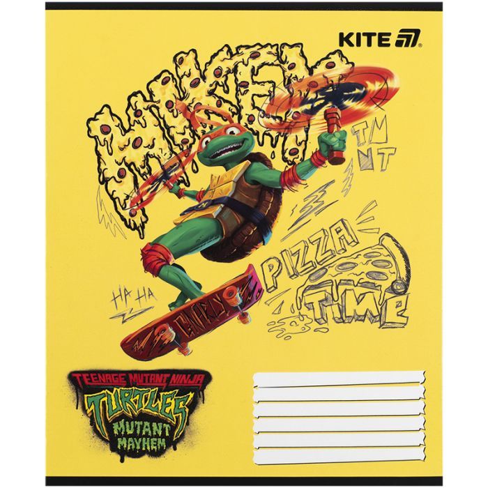 Тетрадь Kite Ninja Turtles, 12 листов, косая линия (NT25-235) изображение 8
