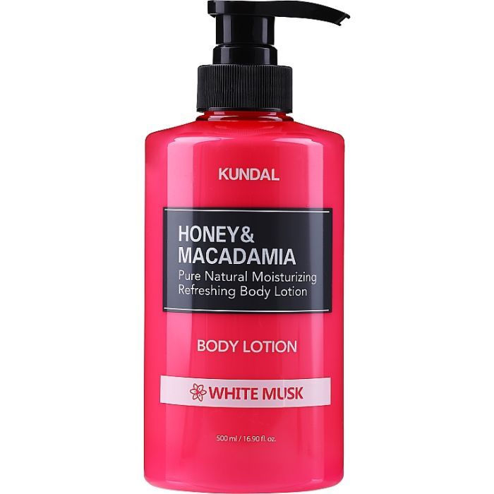 Лосьон для тела Kundal Honey & Macadamia Pure Body Lotion White Musk 500 мл (8809568740050)