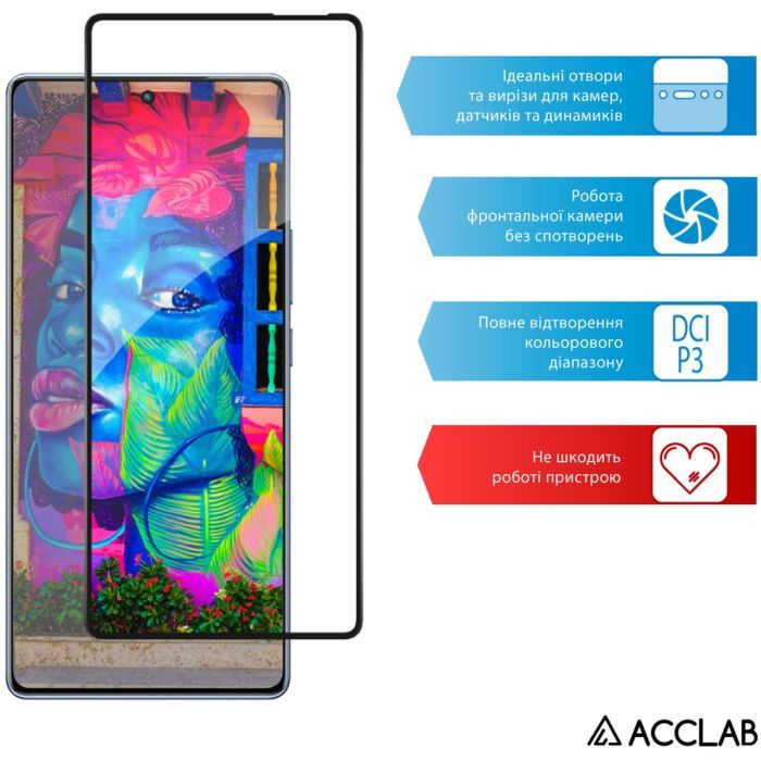 Скло захисне ACCLAB Full Glue Infinix Note 40 4G Black (1283126594885) зображення 5