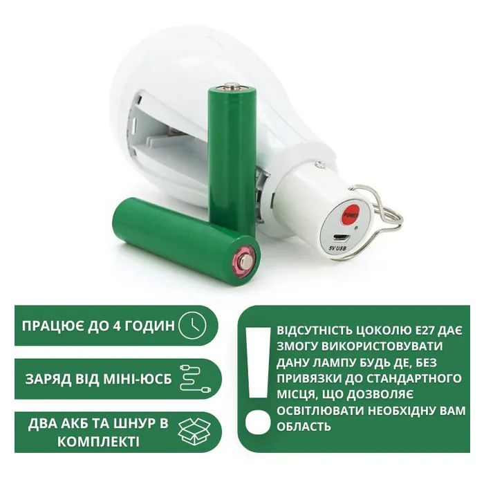 Ліхтар Voltronic Emergency Bulb/20W зображення 4