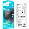 Зарядное устройство HOCO C140A Smart USB QC3.0 + USB to cable Micro Black (6942007627801) изображение 5