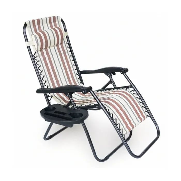 Крісло складане Voltronic 1800х650х1150мм Brown/White (YT36696)