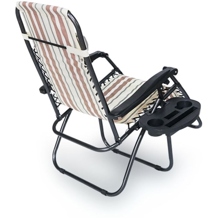 Крісло складане Voltronic 1800х650х1150мм Brown/White (YT36696) зображення 3