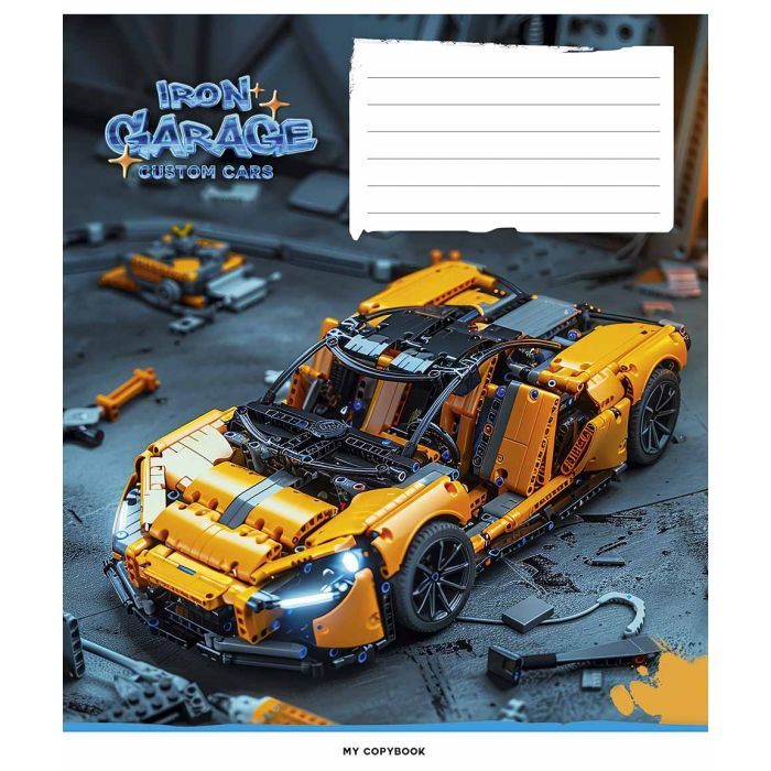 Зошит Школярик Iron garage 12 аркушів лінія (012-3513L) зображення 5