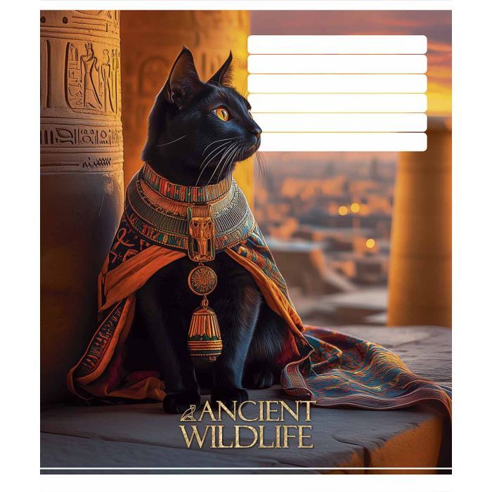 Тетрадь Школярик Ancient wildlife 24 листа клетка (024-3547K)