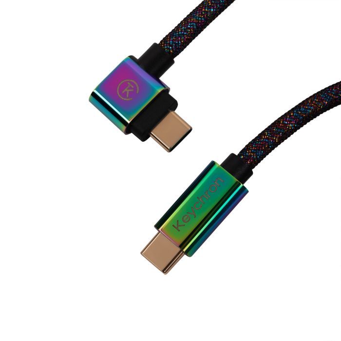 Дата кабель USB-C + USB A to USB-C 1.08m Premium Coiled Aviator black Keychron (CAB7_KEYCHRON) зображення 2