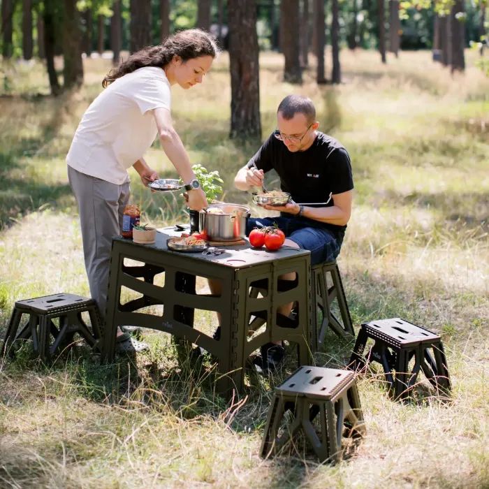 Стілець складаний Tribe Camp Chair Low пластиковий Black (T-EF-0001-black) зображення 11