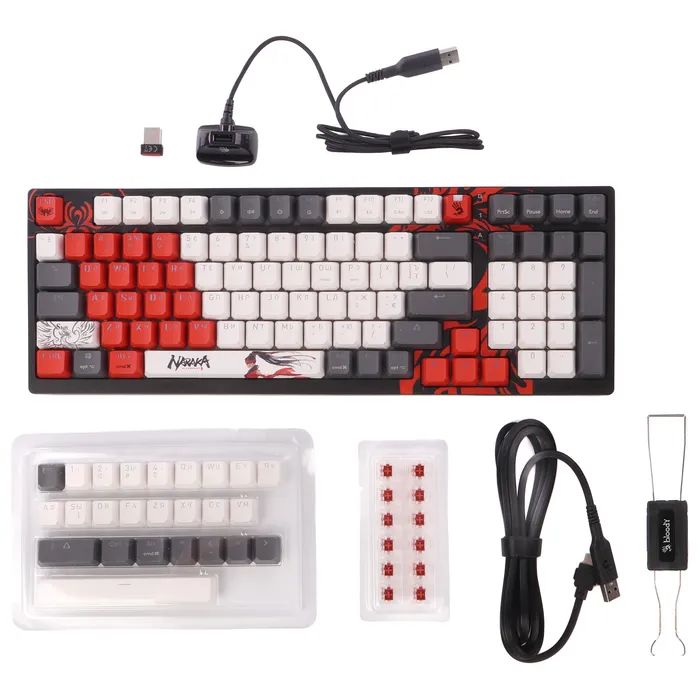 Клавиатура A4Tech Bloody WS98 Wireless/Bluetooth/USB Naraka (4711421001106) изображение 7