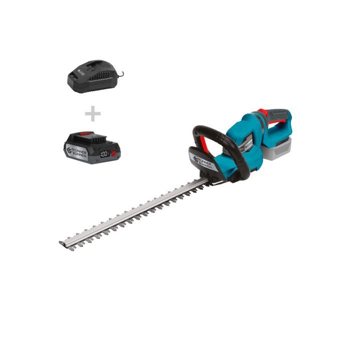 Кусторез Konner&Sohnen KS HT-20V 20V, 2Ah, 55см (KSHT-20VSET)