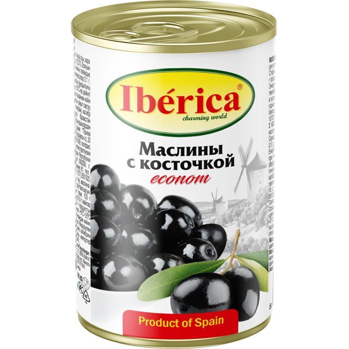 Овочева консервація Iberica Маслини Econom з кісточкою 280 г (8436024297706)