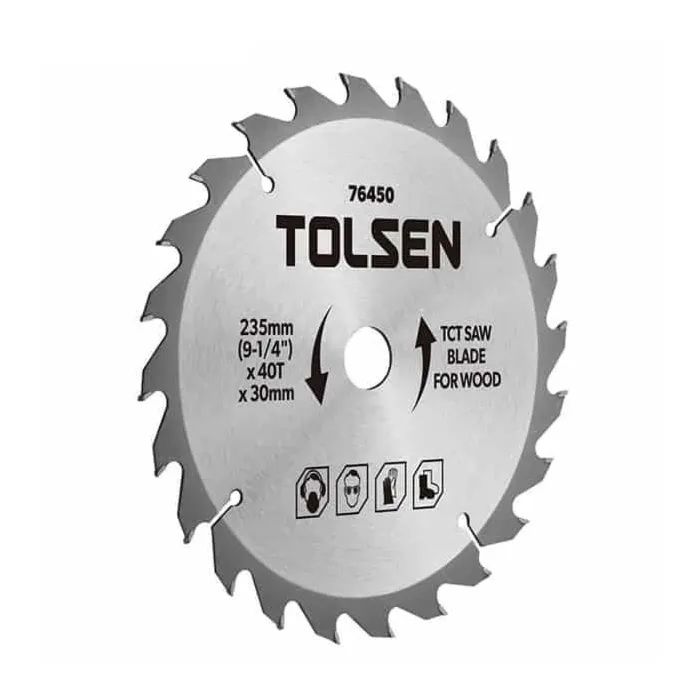 Диск пильний Tolsen з ТВС напайками по дереву 160х24Т*20мм (76425)