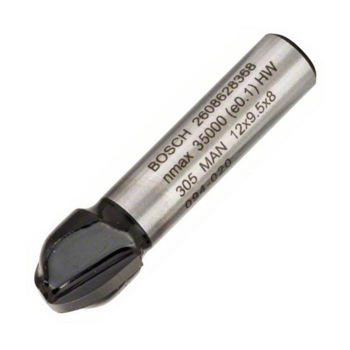Фреза Bosch Professional галтельна, Std, S8, R6, D12, L9.2 (2.608.628.368)