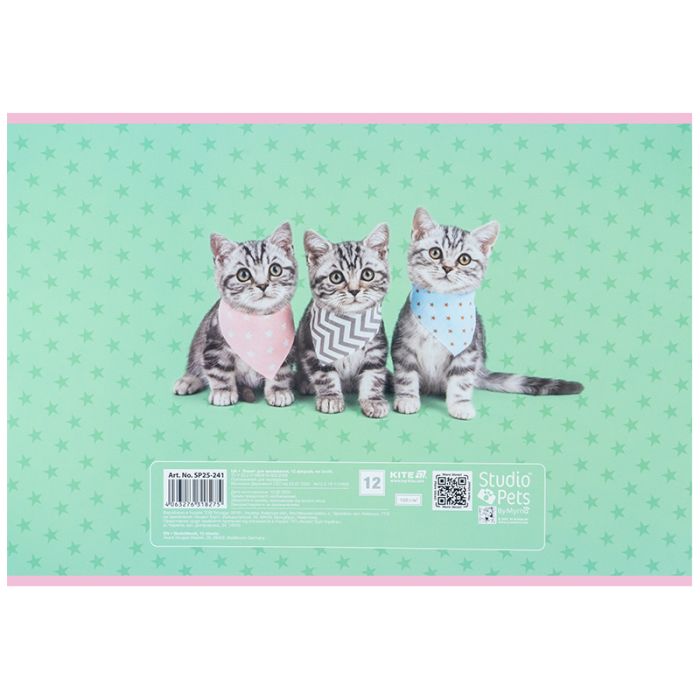 Альбом для рисования Kite Studio Pets, 12 листов (SP25-241) изображение 4
