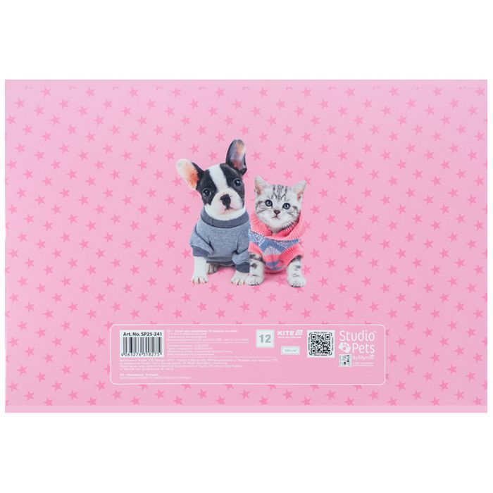 Альбом для рисования Kite Studio Pets, 12 листов (SP25-241) изображение 8