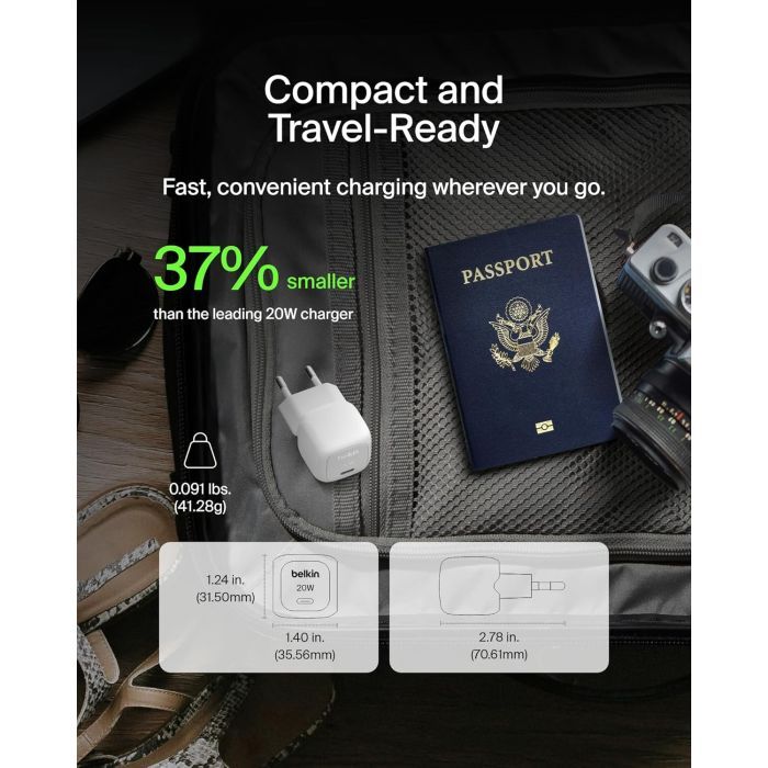 Зарядное устройство Belkin USB-C PD20W PPS white (WCA009KQWH) изображение 2