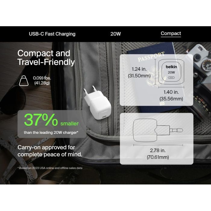 Зарядное устройство Belkin USB-C PD20W PPS white (WCA009KQWH) изображение 4