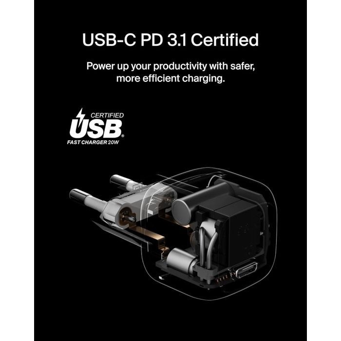 Зарядное устройство Belkin USB-C PD20W PPS white (WCA009KQWH) изображение 6