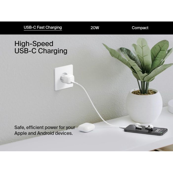 Зарядное устройство Belkin USB-C PD20W PPS white (WCA009KQWH) изображение 7