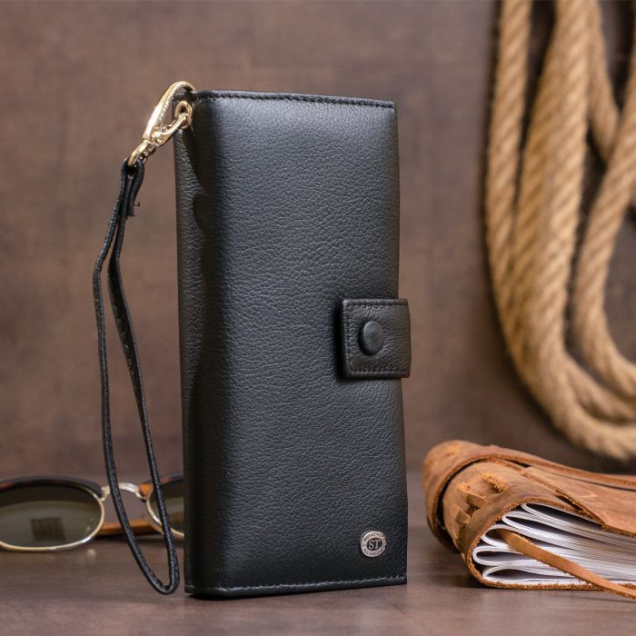 Гаманець ST Leather Шкіряний Чорний (19280) зображення 9